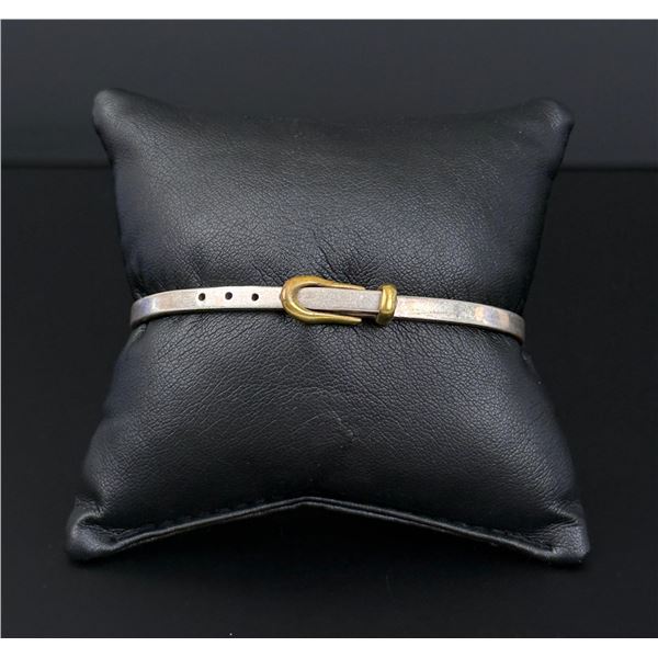 Taxco Mexico Sterling Silver Belt Buckle Bracelet