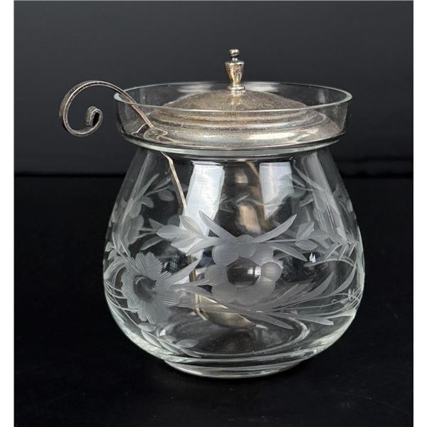 Watson Sterling Silver Crystal Jam Jar