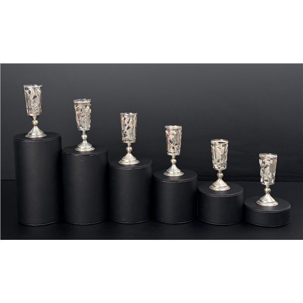 Taxco Mexico Sterling Silver Cordial Shot Glasses