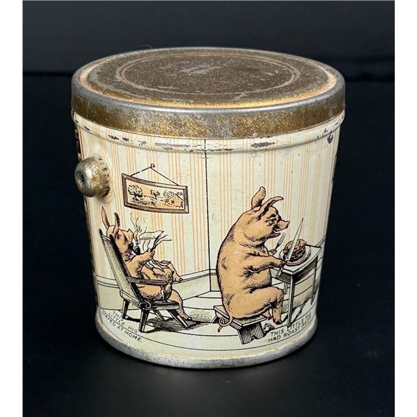 This Little Pig Tin Litho Peanut Butter Tin Pail