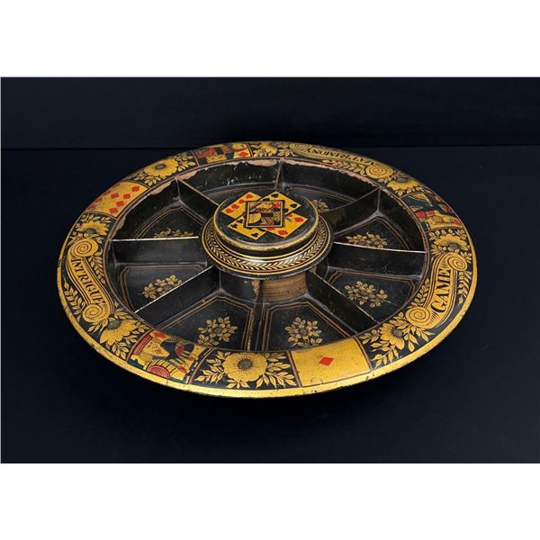 Victorian Lacquer Pope Joan Game Board Tray