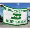 Image 1 : Burlington Northern Railway Rag Hooked Rug