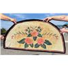 Image 1 : Antique Primitive Flowers Hooked Rug