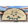 Image 2 : Antique Primitive Flowers Hooked Rug