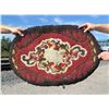 Image 1 : Antique Primitive Flowers Hooked Rug