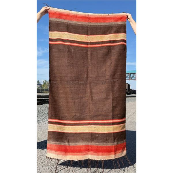 Antique Banded Saltillo Serape Blanket Rug