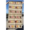 Image 1 : Navajo Indian Double Saddle Blanket Rug