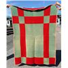 Image 2 : Green & Red Checkerboard Wool Blanket