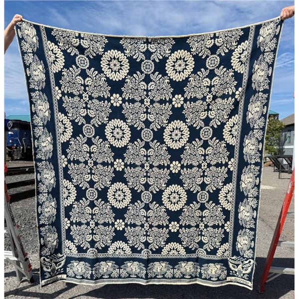 1847 M. Lawrence New York Jacquard Coverlet
