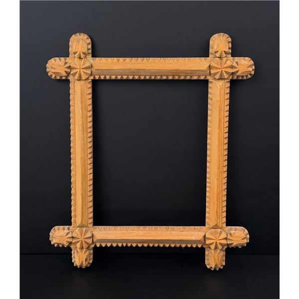 Tramp Art Folk Art Picture Frame