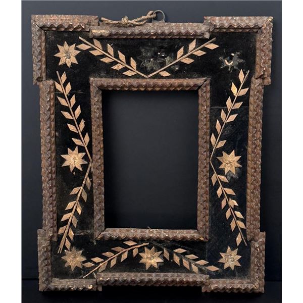 Tramp Art Folk Art Picture Frame