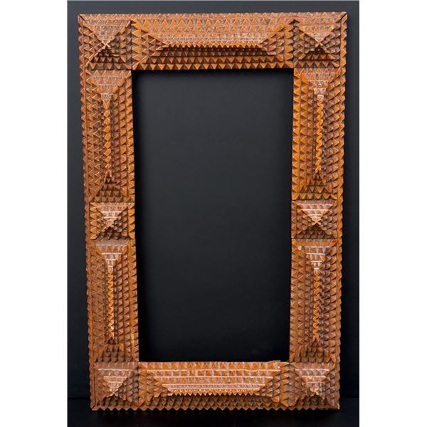 Tramp Art Folk Art Picture Frame