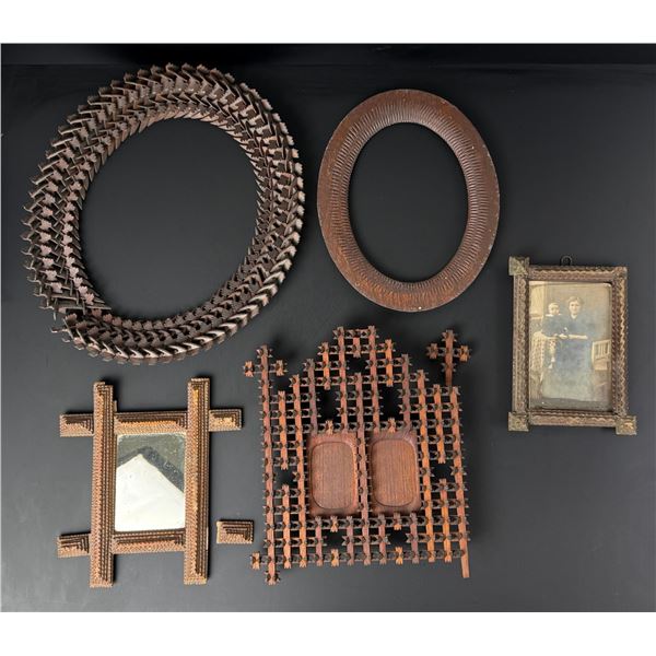 Tramp Art Folk Art Picture Frames