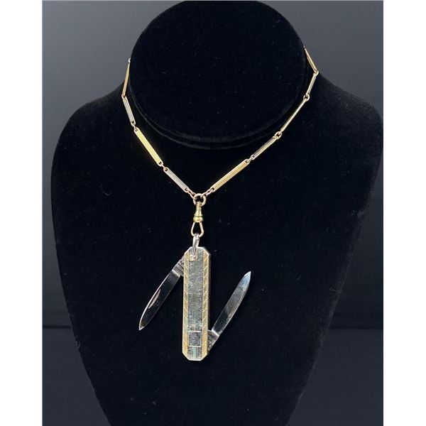 Art Deco Pocket Watch Fob Knife