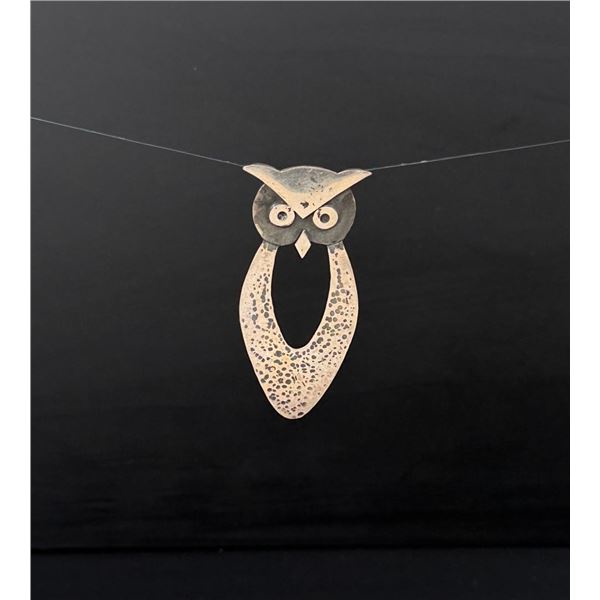 Taxco Mexico Sterling Silver Owl Pendant
