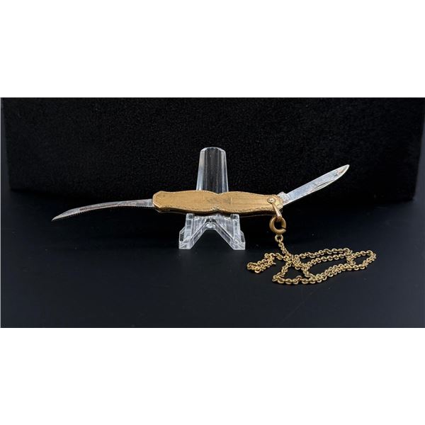 Gold Filled Pocket Watch Fob Pocket Knife