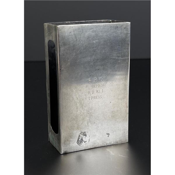 German .800 Silver Match Box Holder
