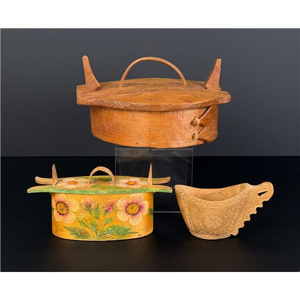 Norwegian Scandinavian Tine Bentwood Boxes