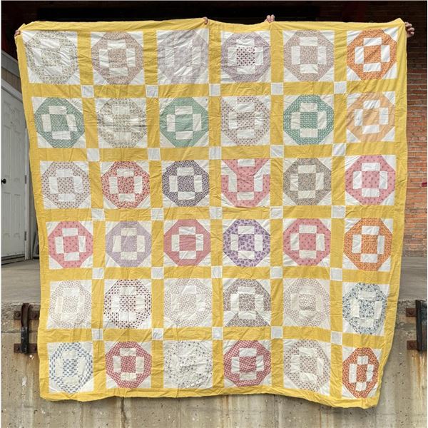 1930s Rolling Stone Quilt Top
