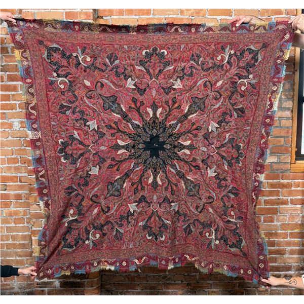19th Century Kashmiri Kani Paisley Wool Shawl
