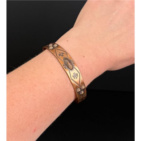 Navajo Indian Trading Post Copper Bracelet