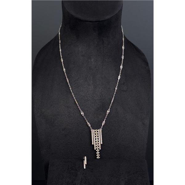 14K Gold and Sterling Silver Necklace and Earring