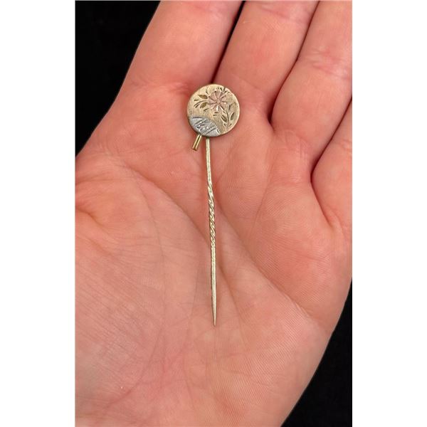 Victorian Gold Filled Stick Pin Brooch