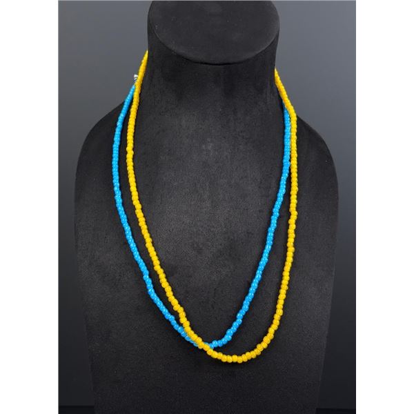 Native American Indian White Heart Trade Beads