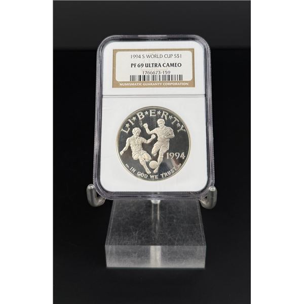 1994 S World Cup Silver Dollar NGC PF70