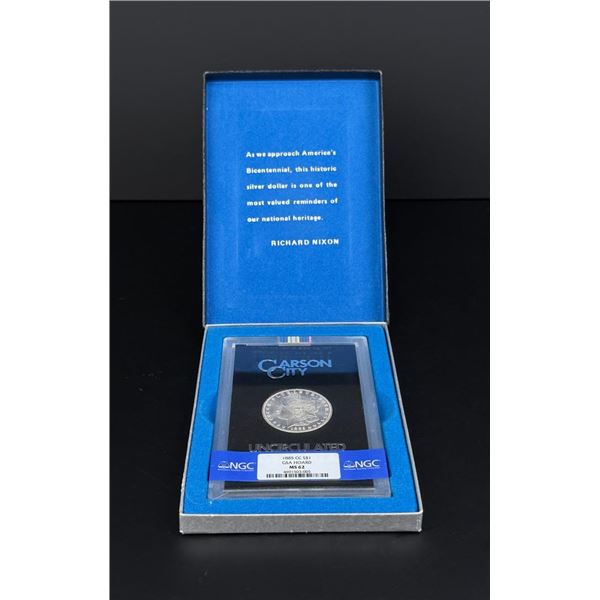 1885 CC Morgan Silver Dollar GSA Hoard NGC MS 62