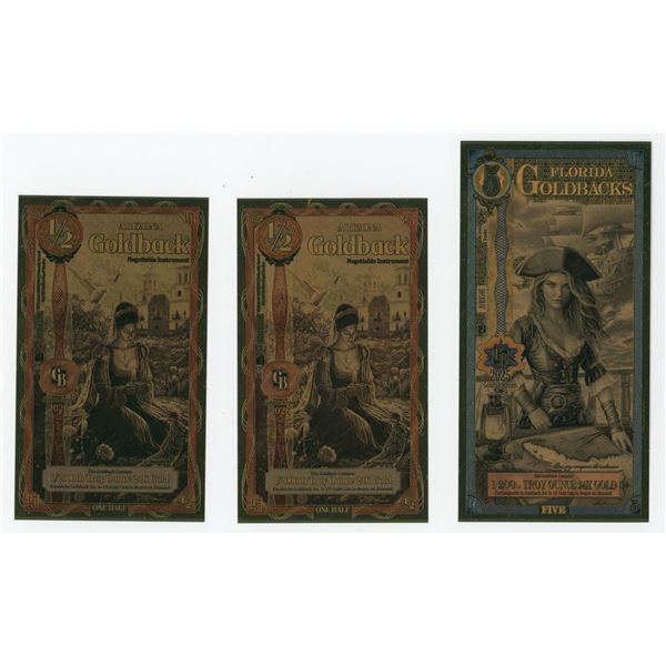 Arizona & Florida Goldback Notes