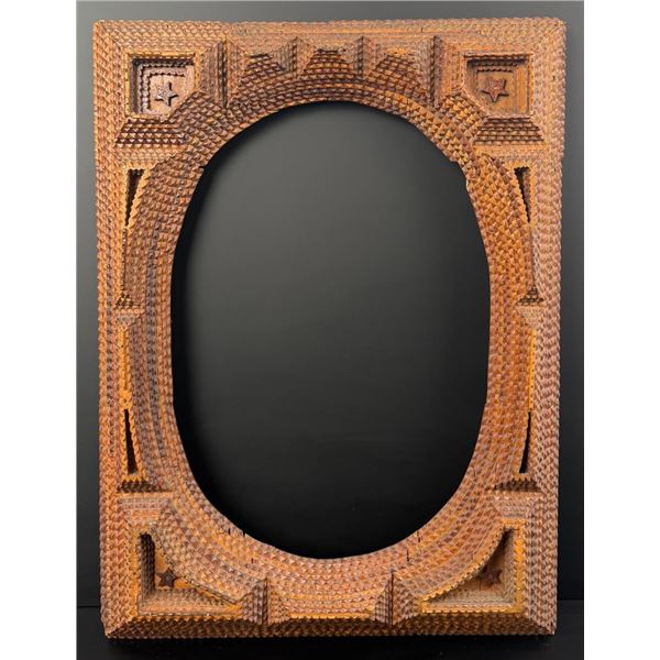 Tramp Art Folk Art Wood Frame