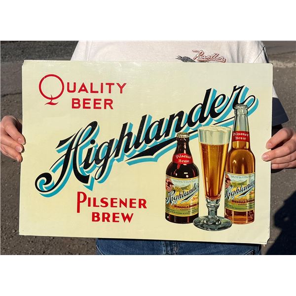 Highlander Beer Missoula Montana Sign