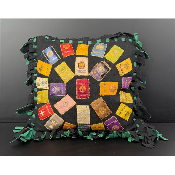 Folk Art Tobacco Cigarette Silk Pillow