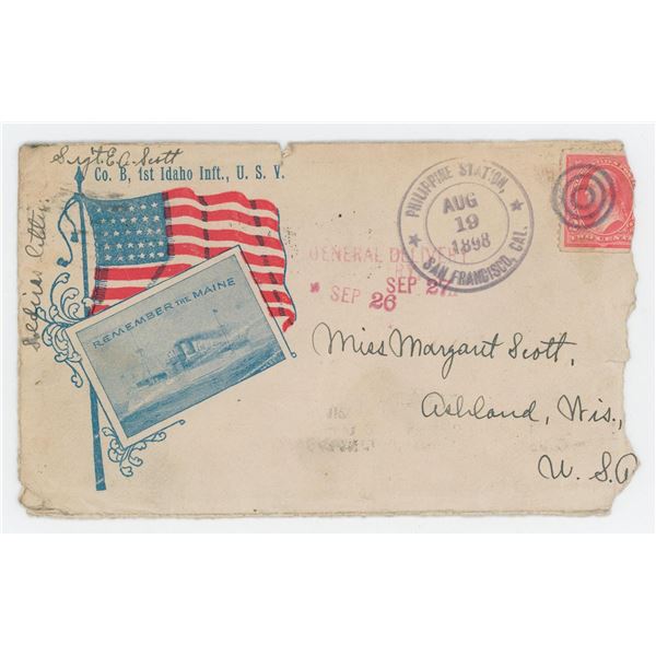 1898 Spanish American War Patriotic Cover