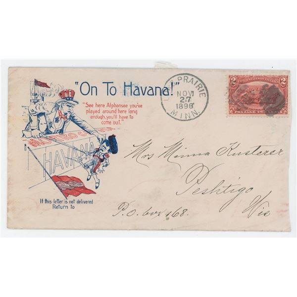 1898 Spanish American War Patriotic Cover