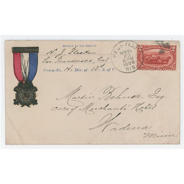 1898 Spanish American War Patriotic Cover