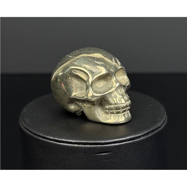 Pyrite Skull Carving