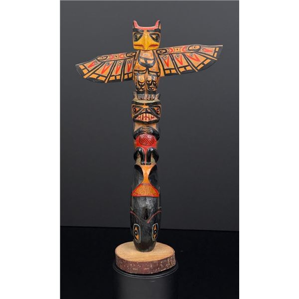 Northwest Coast Haida Indian Carved Totem Pole