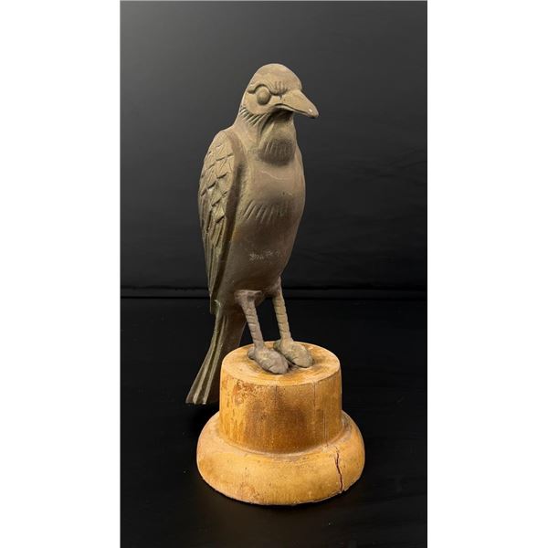 Old Crow Whiskey Brass Store Display Sign