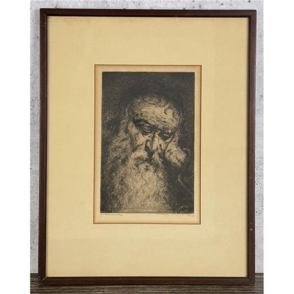 Moses Hyman A Patriarch Etching