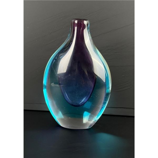 Murano Sommerso Flavio Poli Style Art Glass Vase