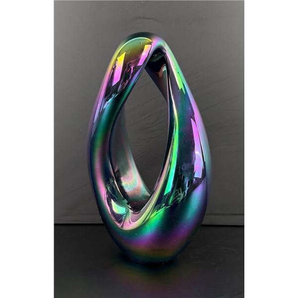 Robert Eickholt Open Loop Art Glass Paperweight