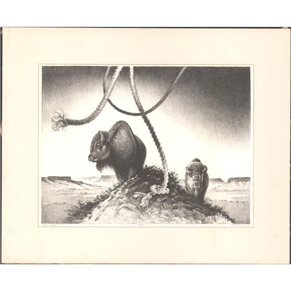 Walter Hook Missoula Montana Easter Buffalo Print