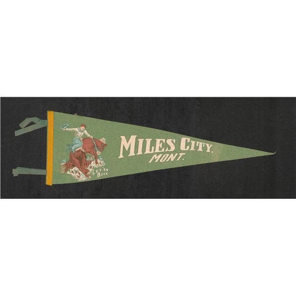 Miles City Montana Souvenir Felt Pennant