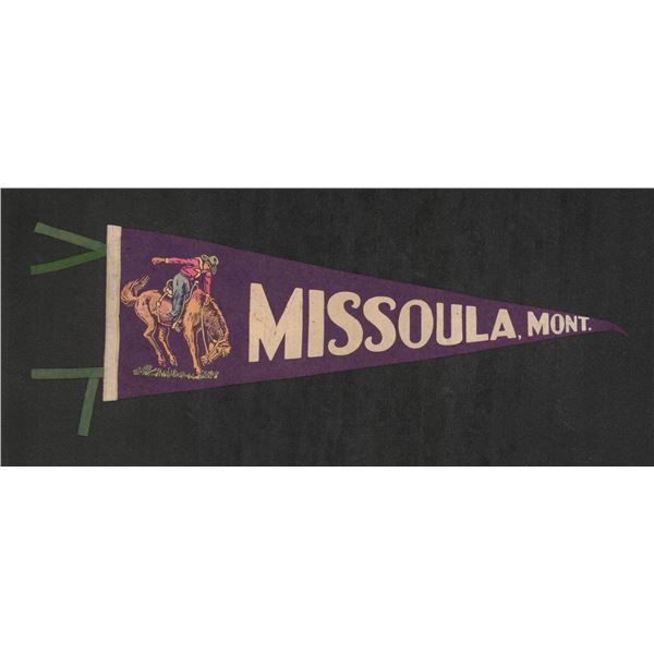 Missoula Montana Rodeo Felt Pennant