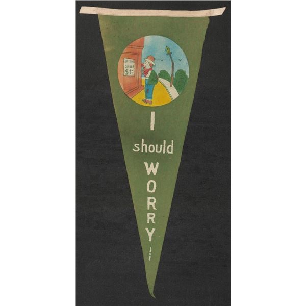 Hobo Clown Special Dinner Souvenir Felt Pennant