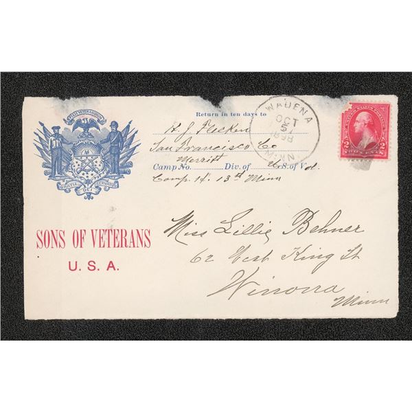 1898 Spanish American War Patriotic Cover
