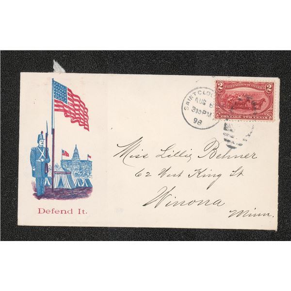 1898 Spanish American War Patriotic Cover