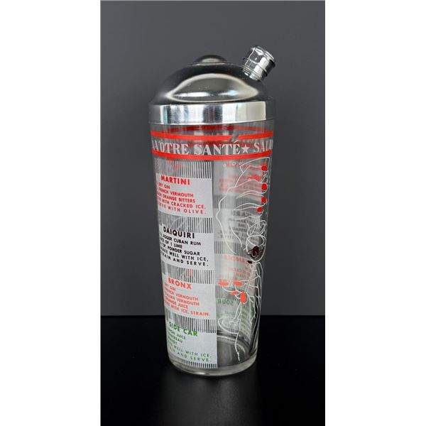 Mid Century To Your Health Cocktail Shaker